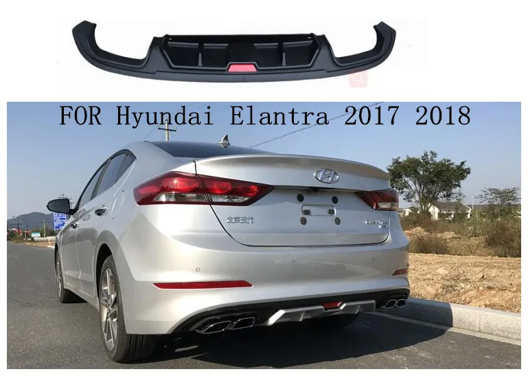 ABS car REAR TRUNK LIP SPOILER DIFFUSER 4 OUTLET PIPE EXHAUST BUMPER PROTECTOR COVER Fit For Hyundai Elantra 2017 2018 BY EMS
ABS car REAR TRUNK LIP SPOILER DIFFUSER 4 OUTLET PIPE EXHAUST BUMPER PROTECTOR COVER Fit For Hyundai Elantra 2017 2018 BY EMS