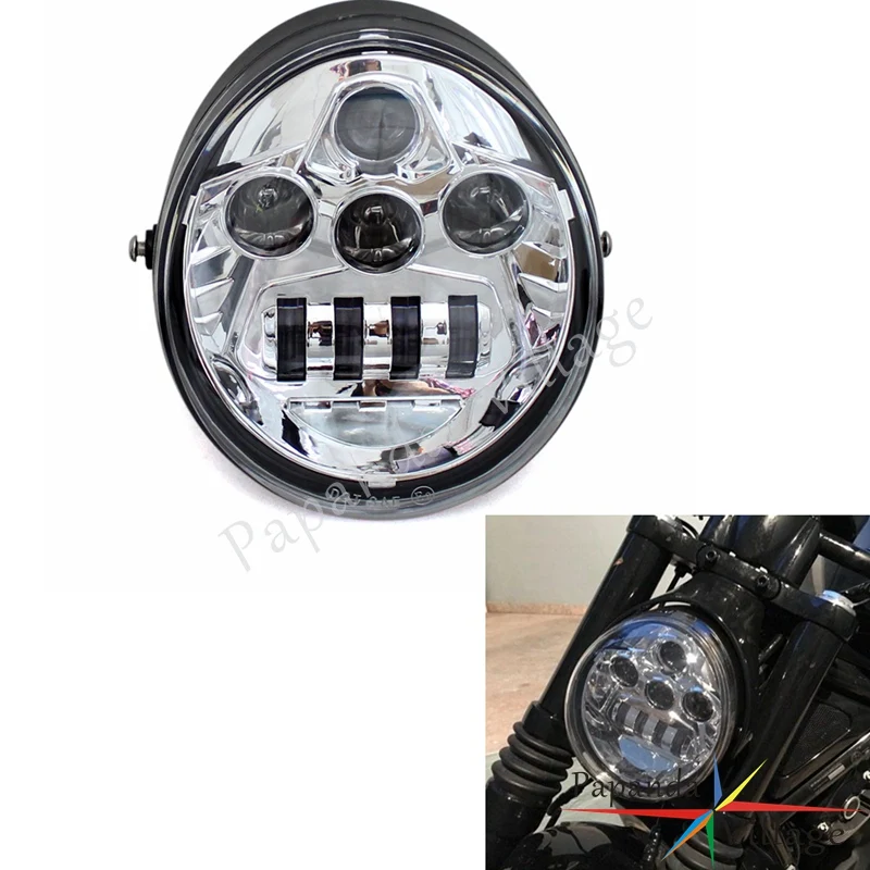 Papanda Motorcyle Chrome LED Headlight Projector High Low Beam Headlamp for Harley VRSC VRSCA VRSCAW VRSCB VRSCF VRSCR
Papanda Motorcyle Chrome LED Headlight Projector High Low Beam Headlamp for Harley VRSC VRSCA VRSCAW VRSCB VRSCF VRSCR