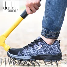 Botas de trabajo de construcción para hombre Zapatos de punta de acero al aire libre camuflaje a prueba de perforaciones zapatos de seguridad de alta calidad de talla grande(China)