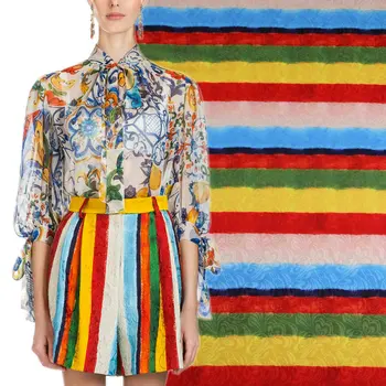 Colorful striped jacquard fabric handmade cloth diy dress flower skirt fabric embossed polyester diyparent-child fabric
Colorful striped jacquard fabric handmade cloth diy dress flower skirt fabric embossed polyester diyparent-child fabric