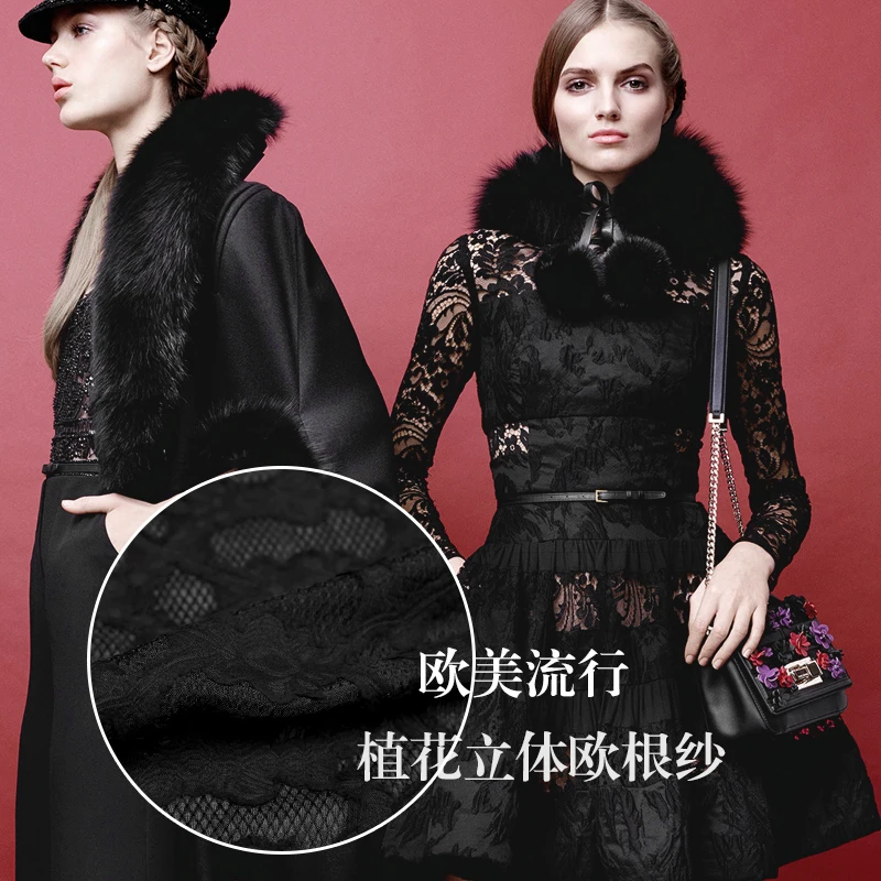 2016 black lace jacquard silk fabric cut flowers Hang down object luster sell lots of fabrics
2016 black lace jacquard silk fabric cut flowers Hang down object luster sell lots of fabrics