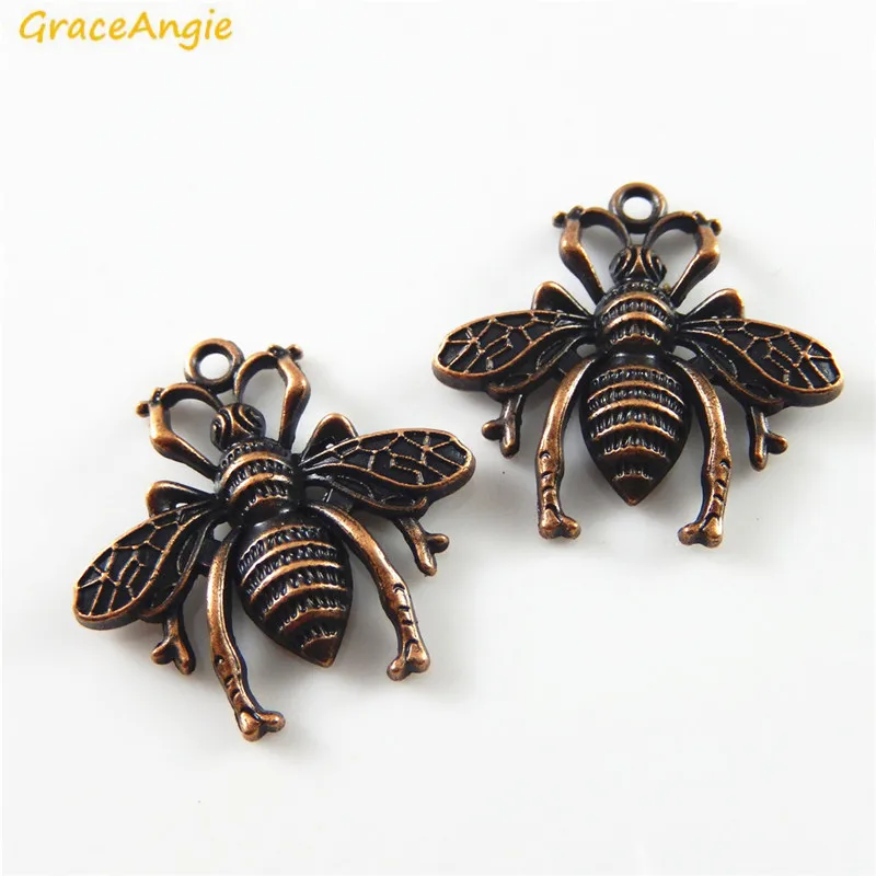 GraceAngie 30pcs Wholesale Vivid Honeybee Pendant Copper Tone Alloy Charm Handmade Vintage Earring Keychain Customized Findings
GraceAngie 30pcs Wholesale Vivid Honeybee Pendant Copper Tone Alloy Charm Handmade Vintage Earring Keychain Customized Findings