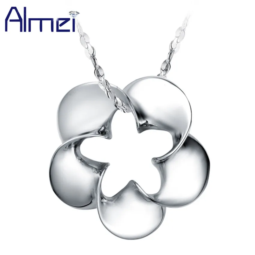 Фото Almei Promotion Vintage Silver Color Flower Choker Necklaces & Pendants for Womens Gifts Kolye Free Chain Collier Femme N006 | Украшения