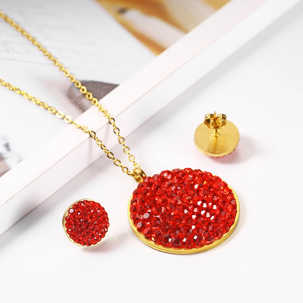 OUFEI Stainless Steel Jewelry Set Accessories Red Stone Necklaces Pendants decoration on the Neck Chain wholesale lots bulk
OUFEI Stainless Steel Jewelry Set Accessories Red Stone Necklaces Pendants decoration on the Neck Chain wholesale lots bulk