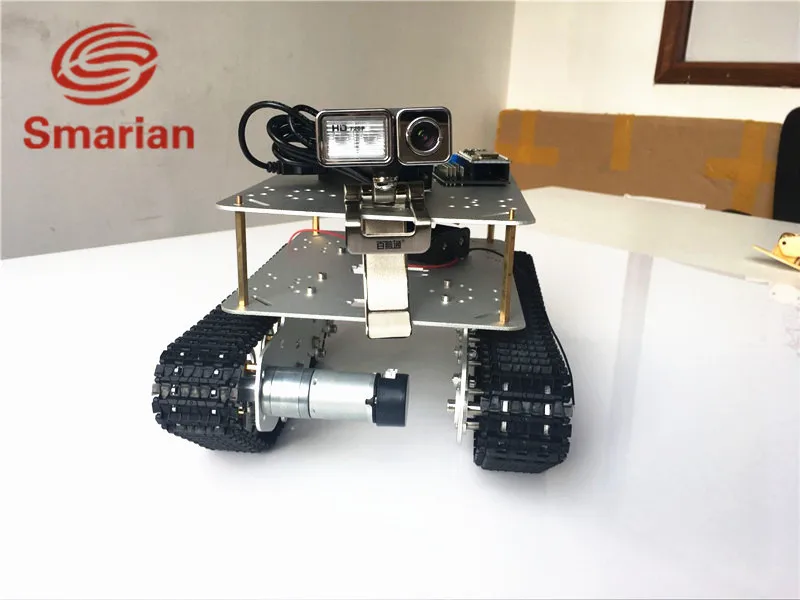 Official smarian TS100 Tank Car Chassis Wireless WiFi Video Monitor Control Kit Metal Shock Absorption Robot DIY Crawler
Official smarian TS100 Tank Car Chassis Wireless WiFi Video Monitor Control Kit Metal Shock Absorption Robot DIY Crawler