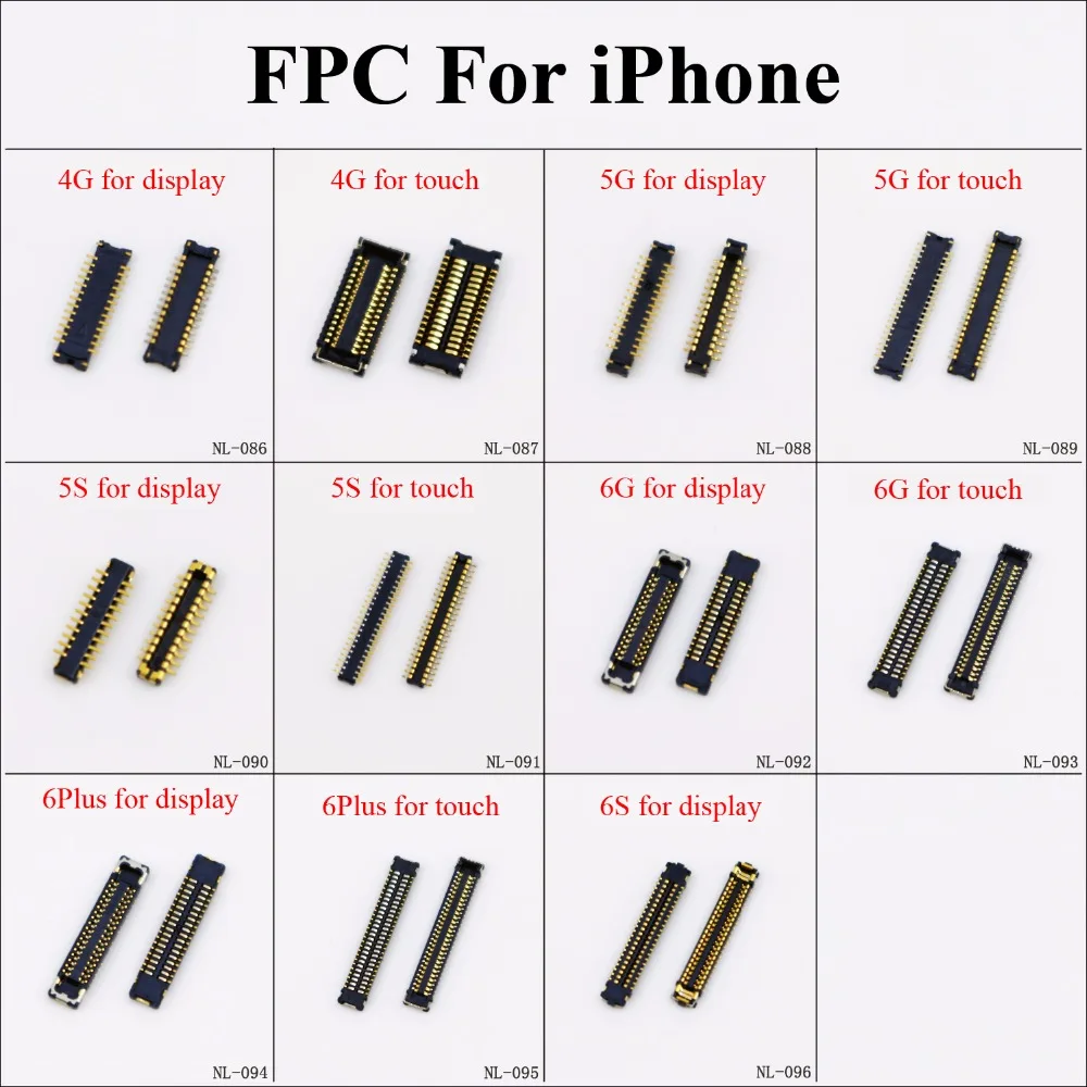 ChengHaoRan 1pcs New For iphone 4 4S 5 5S 6G 6Plus 6S LCD Display Touch Screen Digitizer Battery FPC Connector in mainboard
ChengHaoRan 1pcs New For iphone 4 4S 5 5S 6G 6Plus 6S LCD Display Touch Screen Digitizer Battery FPC Connector in mainboard