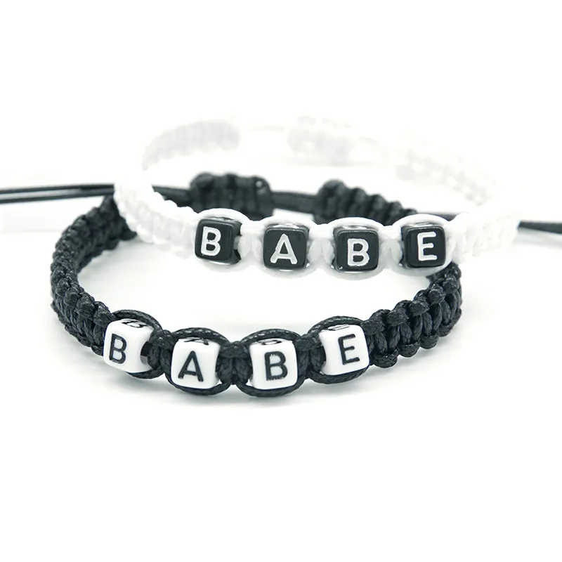 1pcs Cute BABE Words Charm Bracelets Rope Chain Adjust Size for GirlFriends Little Baby Birthday Party Beaded Jewelry Gifts
1pcs Cute BABE Words Charm Bracelets Rope Chain Adjust Size for GirlFriends Little Baby Birthday Party Beaded Jewelry Gifts
