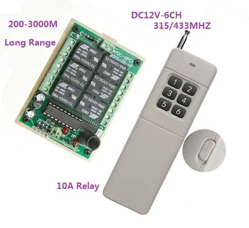 3000m Long Range DC12V 6CH Radio Controller RF Wireless Remote Control Switch 315/433 Transmitter + Receiver Remote RC TX RX
3000m Long Range DC12V 6CH Radio Controller RF Wireless Remote Control Switch 315/433 Transmitter + Receiver Remote RC TX RX