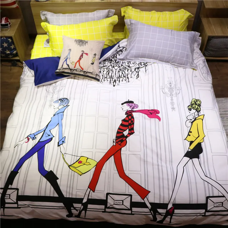 4pcs 100% Cotton Cartoon Printed Soft Comforter Cover Pillowcase Flat Sheet Duvet Cover Fashion Bedding Set King Size
4pcs 100% Cotton Cartoon Printed Soft Comforter Cover Pillowcase Flat Sheet Duvet Cover Fashion Bedding Set King Size