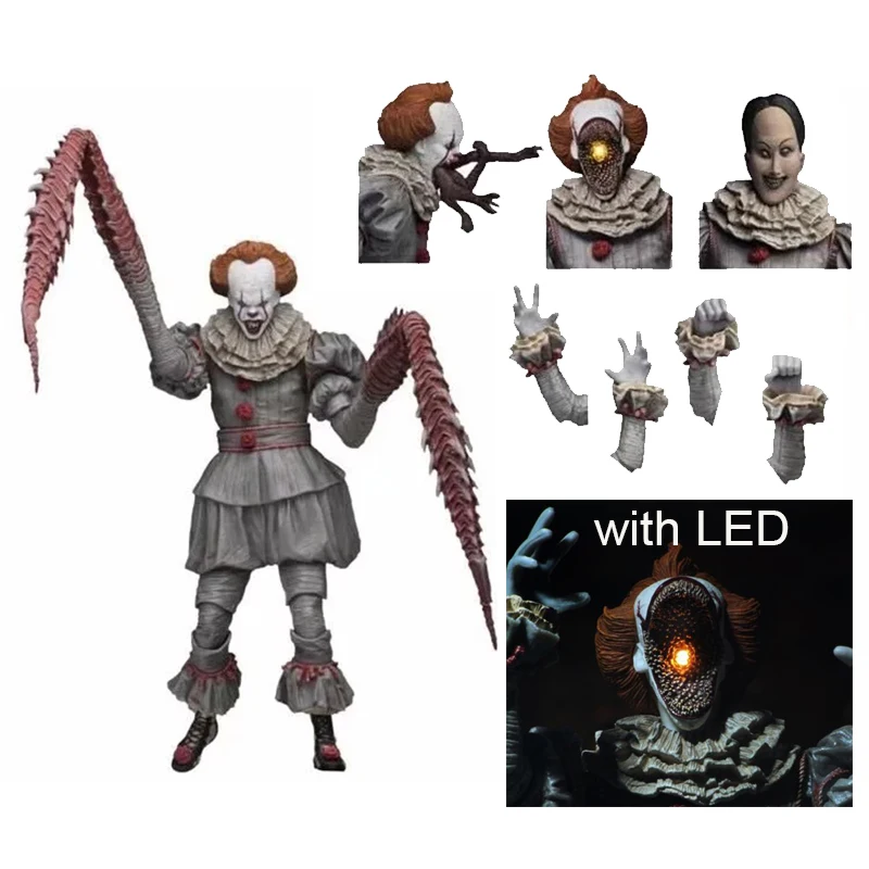 With LED NECA Stephen King's It Ultimate The Pennywise Dancing Clown Action Figure Toy Halloween Doll Gift
With LED NECA Stephen King's It Ultimate The Pennywise Dancing Clown Action Figure Toy Halloween Doll Gift