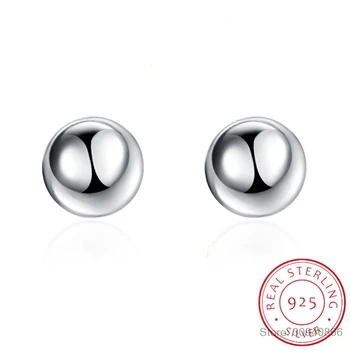 High Quality 925 Sterling Silver Jewelry Women Round Ball Stud Earrings Fashion Elegant Earings Wholesale 8mm/10mm
High Quality 925 Sterling Silver Jewelry Women Round Ball Stud Earrings Fashion Elegant Earings Wholesale 8mm/10mm