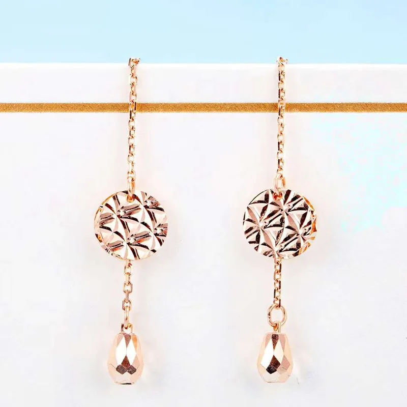 Glitzy 18K True Real Rose Gold Diamond Carve Leaf Earrings AU750 75% Solid Drop Dangle Ear Lines Chains for Women Fine Jewelry
Glitzy 18K True Real Rose Gold Diamond Carve Leaf Earrings AU750 75% Solid Drop Dangle Ear Lines Chains for Women Fine Jewelry