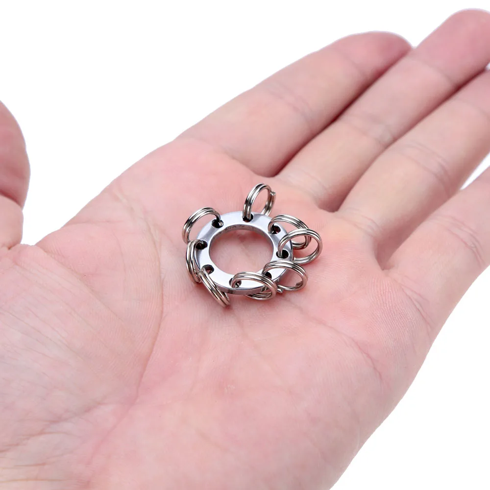 1Pc 8 Hole Outdoor Keychain EDC Key Chain Outdoor Multi-purpose Keychain with 8 Mini Steel Rings for Camping Hiking Climbing
1Pc 8 Hole Outdoor Keychain EDC Key Chain Outdoor Multi-purpose Keychain with 8 Mini Steel Rings for Camping Hiking Climbing