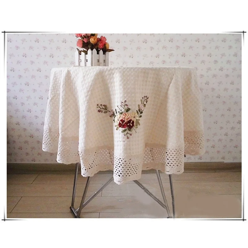 Japanese Style Woven Crochet Handmade Embroidery Hotel Dining Linen Table Cloth Round Tablecloth To Table Covers Home Decoration
Japanese Style Woven Crochet Handmade Embroidery Hotel Dining Linen Table Cloth Round Tablecloth To Table Covers Home Decoration