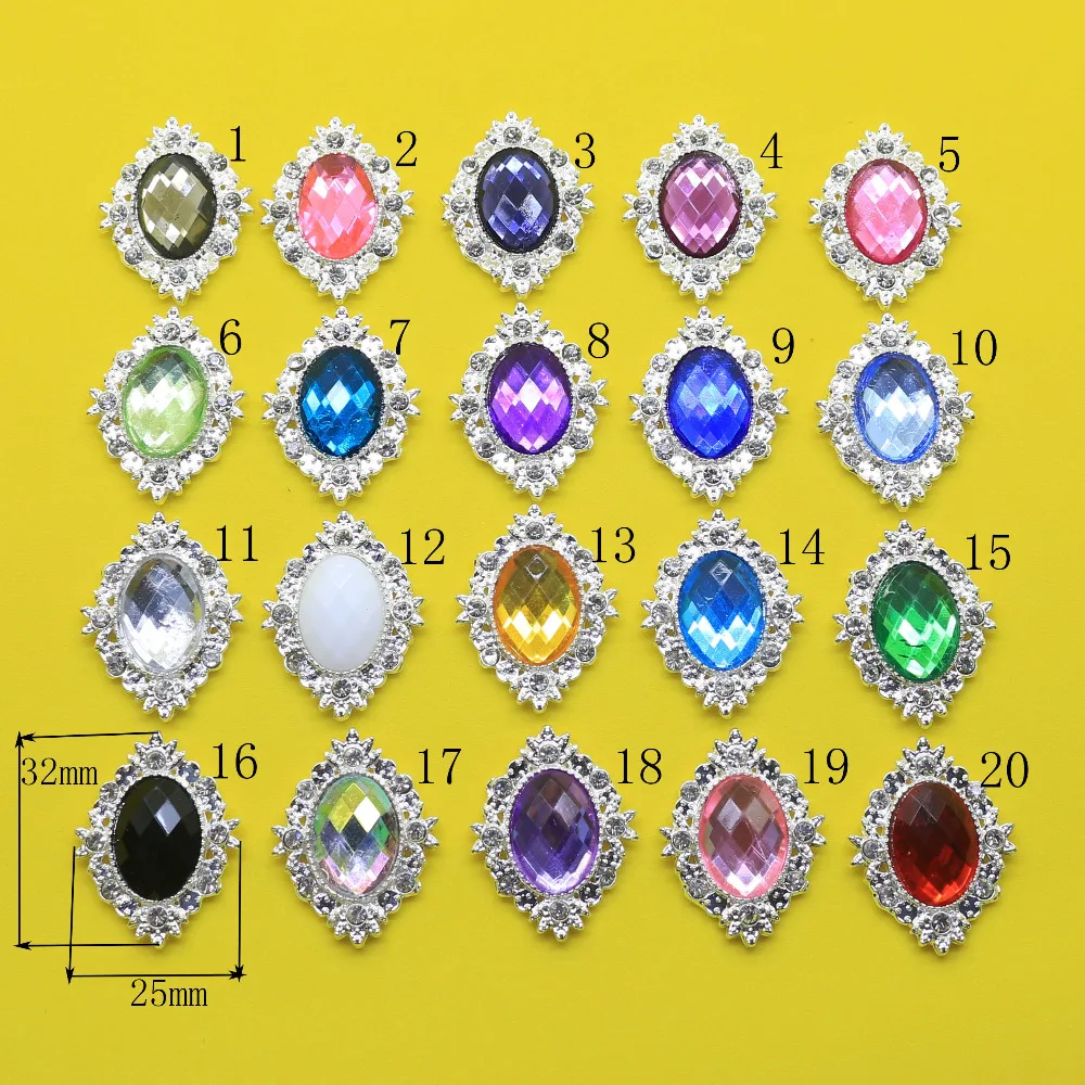 Fashion 100pc 25X32mm Acrylic button oval Wedding invitations decorate Flatback metal rhinestone button DIY beauty accessories
Fashion 100pc 25X32mm Acrylic button oval Wedding invitations decorate Flatback metal rhinestone button DIY beauty accessories