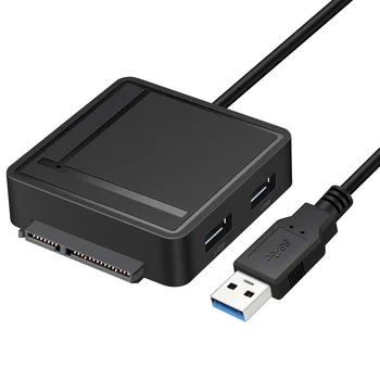 USB3.0 to SATA Adapter TF/SD Card Reader USB 3.0 Hub 2 Ports Converter 3 IN 1 for 2.5/3.5 HDD Hard Drive
USB3.0 to SATA Adapter TF/SD Card Reader USB 3.0 Hub 2 Ports Converter 3 IN 1 for 2.5/3.5 HDD Hard Drive