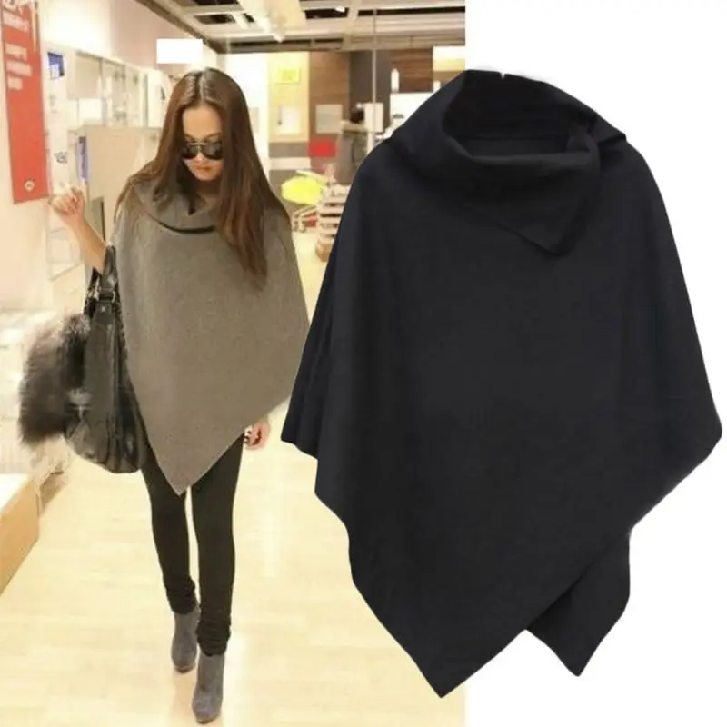ROPALIA Khaki Brown 4 Colors Women Coat Poncho Autumn Winter Casual Overcoat Zipper Loose Pullover Cloak Sweater Cape Outwear
ROPALIA Khaki Brown 4 Colors Women Coat Poncho Autumn Winter Casual Overcoat Zipper Loose Pullover Cloak Sweater Cape Outwear