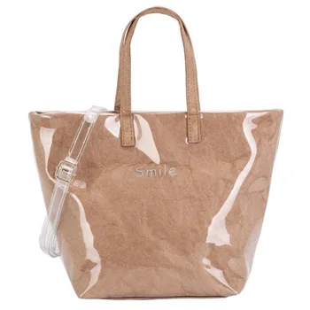 NEW-New Texture Kraft Paper Transparent Bag Fashion Simple Wild Shoulder Bag Handbag Female
NEW-New Texture Kraft Paper Transparent Bag Fashion Simple Wild Shoulder Bag Handbag Female