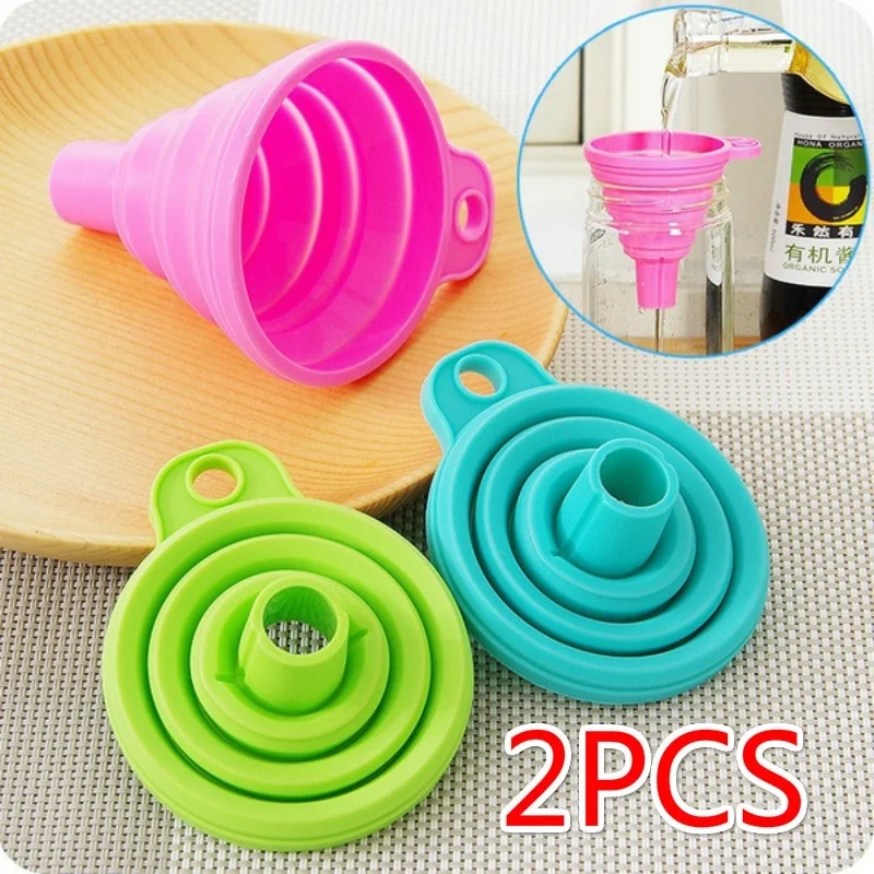 2Pcs Silicone Folding Telescopic Long Neck Funnel Creative Household Liquid Dispensing Mini Funnel Kitchen Tools
2Pcs Silicone Folding Telescopic Long Neck Funnel Creative Household Liquid Dispensing Mini Funnel Kitchen Tools