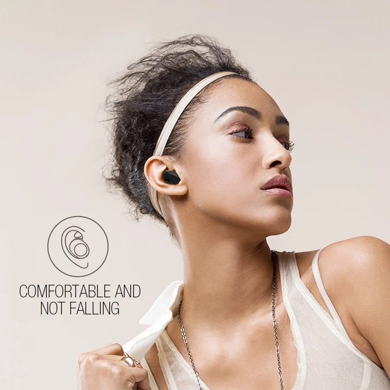 TOMKAS Bluetooth Earphone TWS Earbuds Wireless Bluetooth Earphones Stereo V4.2 Bluetooth Earphone With HD Mic and Charge Box