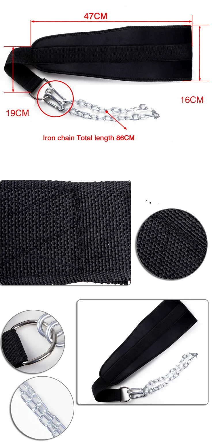 Dip Belt Weight Lifting Waist Strength Trainer Power Building Dipping Chain Pull Up Back Support Belt Dip Belt Weight Lifting Waist Strength Trainer Power Building Dipping Chain Pull Up Back Support Belt