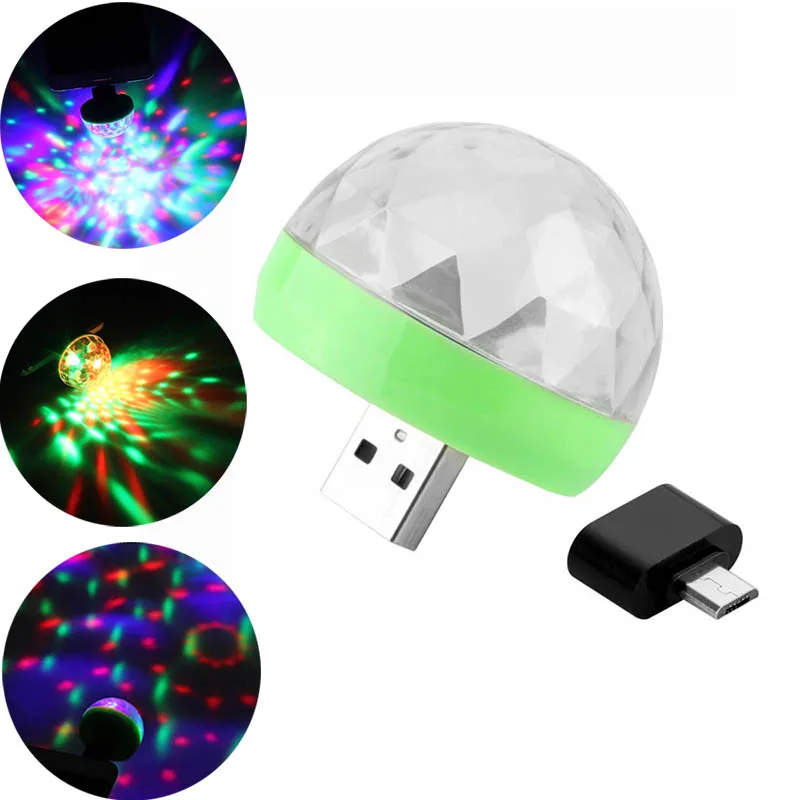 Мини USB Led ночник хрустальный магический шар лампа Изменение цвета освещение для