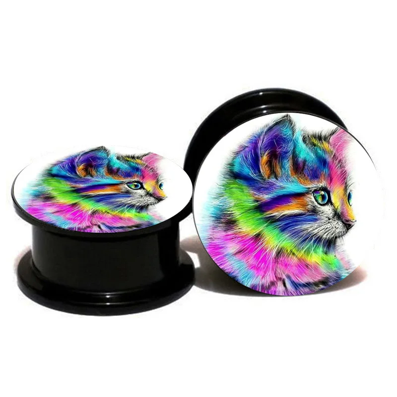 2PCS Lovely Colorful Cat Acrylic Screw Fit Expansion Ear Stretched Earrings Fesh Plugs Tunnels Expander Body Piercings Jewelry
2PCS Lovely Colorful Cat Acrylic Screw Fit Expansion Ear Stretched Earrings Fesh Plugs Tunnels Expander Body Piercings Jewelry