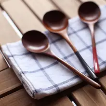 Cuchara de madera de bambú utensilios de cocina utensilios de sopa cuchara de cocina(China)