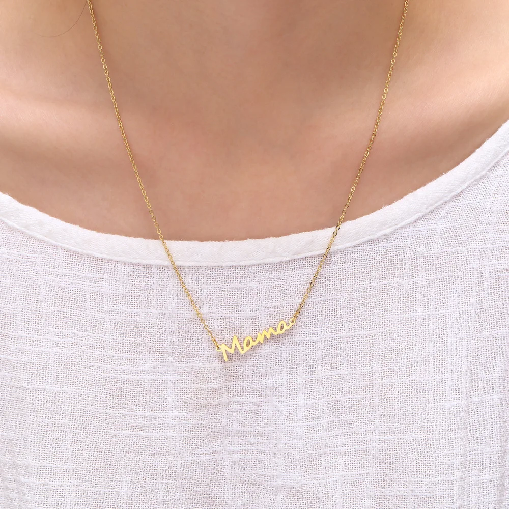 Trendy Mama Necklace Gold Color Stainless Steel Choker Necklaces For Women Letter Pendant Necklace 2019 Mother's Day Gift
Trendy Mama Necklace Gold Color Stainless Steel Choker Necklaces For Women Letter Pendant Necklace 2019 Mother's Day Gift