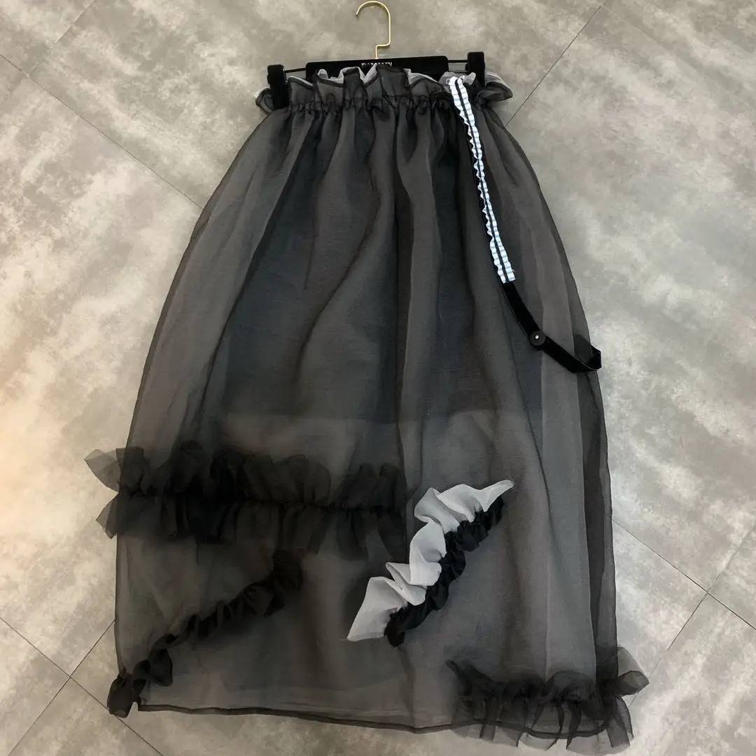 2019 summer new elastic waist lace decoration color matching multi-layer yarn fluffy skirt women
2019 summer new elastic waist lace decoration color matching multi-layer yarn fluffy skirt women