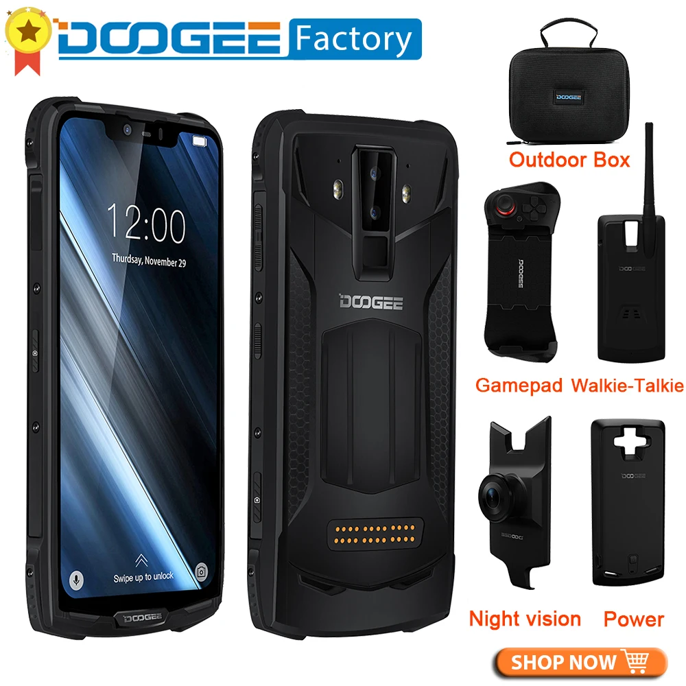 

DOOGEE S90 Helio P60 Modular Rugged Smartphone Octa core NFC 6.18 FHD+ Android 8.1 6GB 128GB 16MP Camera 4G Mobile Phone