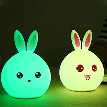 NEW LED Colorful USB Charging Silicone Night Light Cute Rabbit Touch Inductive Change Color For Baby Remote Control Bedside Lamp
NEW LED Colorful USB Charging Silicone Night Light Cute Rabbit Touch Inductive Change Color For Baby Remote Control Bedside Lamp