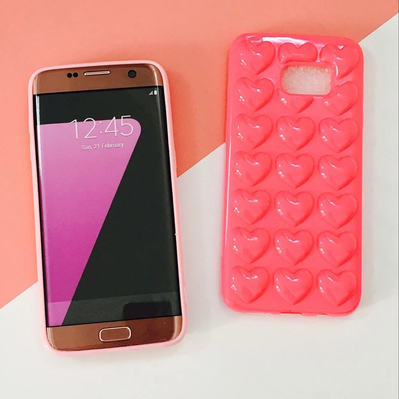 Cute Lovely Jelly 3D Love Heart pink Phone Case For Samsung Galaxy S7 edge/ S7 Soft Sillone Protecive Shell Cover
Cute Lovely Jelly 3D Love Heart pink Phone Case For Samsung Galaxy S7 edge/ S7 Soft Sillone Protecive Shell Cover