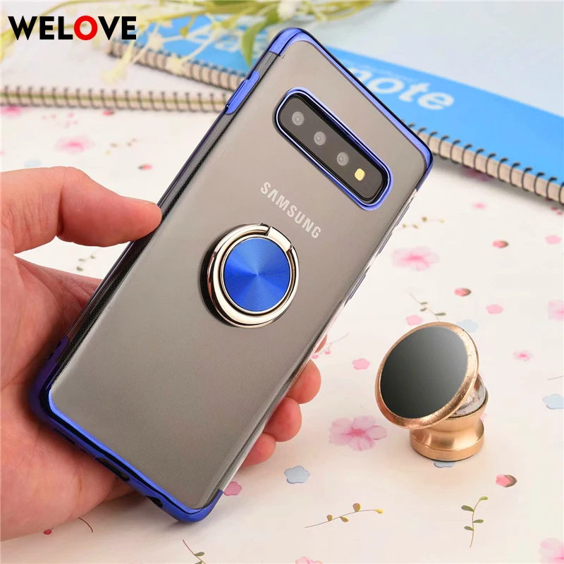 Simple Transparent Magnetic Bracket phone Case for Samsung Galaxy S8 S9 S10 Plus Note9 Car Holder Stand Finger Ring back Cover
Simple Transparent Magnetic Bracket phone Case for Samsung Galaxy S8 S9 S10 Plus Note9 Car Holder Stand Finger Ring back Cover