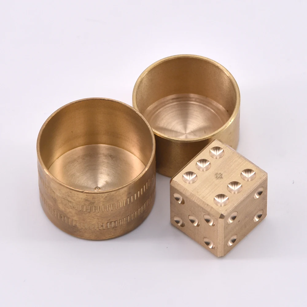 

Brass Mental Die Predicted Cypher Magic Tricks Dice Prediction Magia Close Up Gimmick Props Comedy Metalism Classic Toys