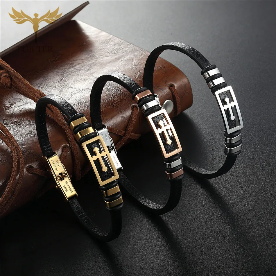 2019 Charm Cross Leather Bracelet Fashion Jewelry Religious Christ pulseras mujer women's bracelets Lady braslet for women
2019 Charm Cross Leather Bracelet Fashion Jewelry Religious Christ pulseras mujer women's bracelets Lady braslet for women