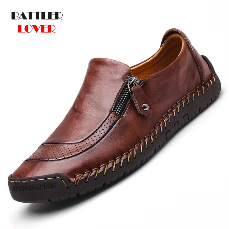Mens Casual Shoes Fashion Men Loafers High Quality Leather Shoes Genuine Leather Men Shoes Oxford Moccasins Shoe Plus Size 38-48