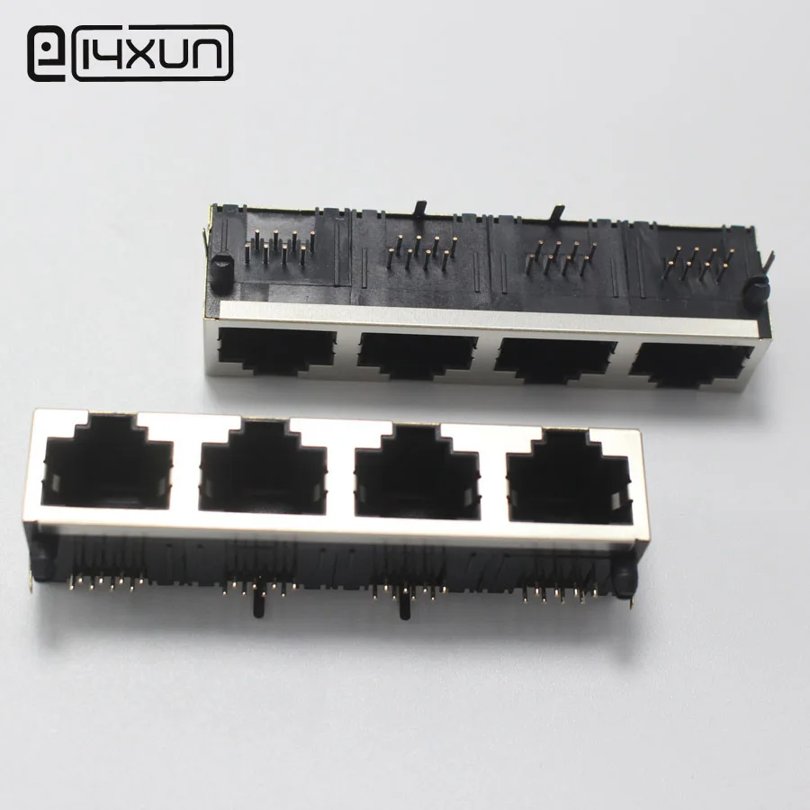 1pcs RJ45 1*4 Network Interface jack 56 1x4 Port RJ45 Female Socket PCB Connector with Shield
1pcs RJ45 1*4 Network Interface jack 56 1x4 Port RJ45 Female Socket PCB Connector with Shield