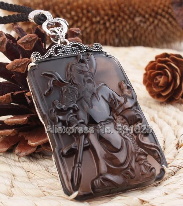 925 Silver Natural Ice Obsidian Handmade Carved Chinese GuanGong Lucky Amulet Pendant + Beads Necklace Fashion Charm Jewelry 
925 Silver Natural Ice Obsidian Handmade Carved Chinese GuanGong Lucky Amulet Pendant + Beads Necklace Fashion Charm Jewelry