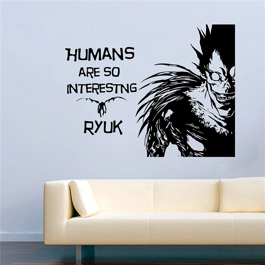 Аниме виниловая наклейка на стену с цитатой death note комиксы художественный декор