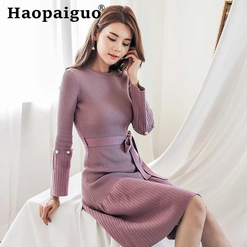 Autumn Winter Pink Knitted Dress Women Long Sleeve Bandage Bodycon Wrap Midi Dress Women Solid Sheath Casual Sweater Dress Women
Autumn Winter Pink Knitted Dress Women Long Sleeve Bandage Bodycon Wrap Midi Dress Women Solid Sheath Casual Sweater Dress Women