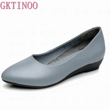 GKTINOO Women's Genuine Leather Low Heels Shoes Slip On Classic Black&White wedges Shoes for Office Ladies Shoes Woman
GKTINOO Women's Genuine Leather Low Heels Shoes Slip On Classic Black&White wedges Shoes for Office Ladies Shoes Woman