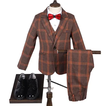 Formal Children's Blazer Suit Sets Boys Plus Velvet Plaid Wedding Party Host Costumes Kids Jacket Vest Shirts Pants 4pcs
Formal Children's Blazer Suit Sets Boys Plus Velvet Plaid Wedding Party Host Costumes Kids Jacket Vest Shirts Pants 4pcs