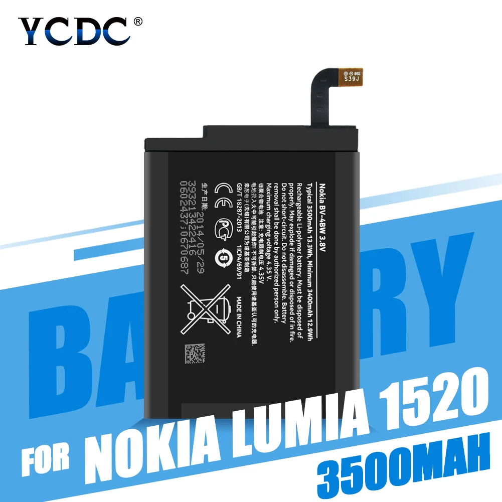 3500mAh BV-4BW BV 4BW Mobile Phone Batteries For Nokia Lumia 1520 MARS Phablet RM-937 Bea Lumia1520 BV4BW Lithium Li Ion Battery
3500mAh BV-4BW BV 4BW Mobile Phone Batteries For Nokia Lumia 1520 MARS Phablet RM-937 Bea Lumia1520 BV4BW Lithium Li Ion Battery