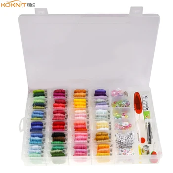 KOKNIT 72 Embroidery Floss Thread Cross Stitch Kit Complete 26 Letter Beads Ribbons Friendship Bracelet String Kits with Box
KOKNIT 72 Embroidery Floss Thread Cross Stitch Kit Complete 26 Letter Beads Ribbons Friendship Bracelet String Kits with Box