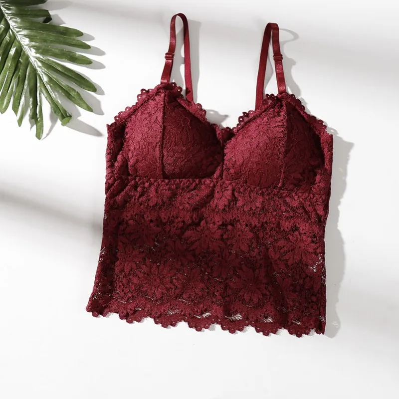 Women Lace Beauty Strap Sexy Camis Chest Pad Summer Crop Tops Sexy Gathered Push Up Bra Women Camisole Tank Tops
Women Lace Beauty Strap Sexy Camis Chest Pad Summer Crop Tops Sexy Gathered Push Up Bra Women Camisole Tank Tops