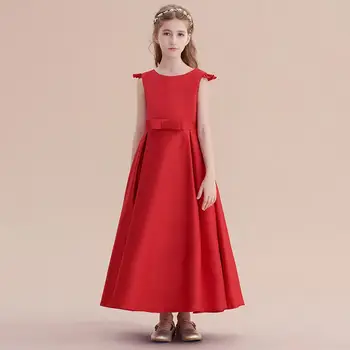 Kids Girls Elegant Formal Wedding Party Dress Teens Girls Big Bowknot Princess Dress Children Ruffles Solid Long Vestidos Q210
Kids Girls Elegant Formal Wedding Party Dress Teens Girls Big Bowknot Princess Dress Children Ruffles Solid Long Vestidos Q210