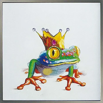 100%Handpainted Oil Paintings Wall Pictures Animal Oil Painting on Canvas Handsome Frog Prince Wall Art for Home Decoration
100%Handpainted Oil Paintings Wall Pictures Animal Oil Painting on Canvas Handsome Frog Prince Wall Art for Home Decoration