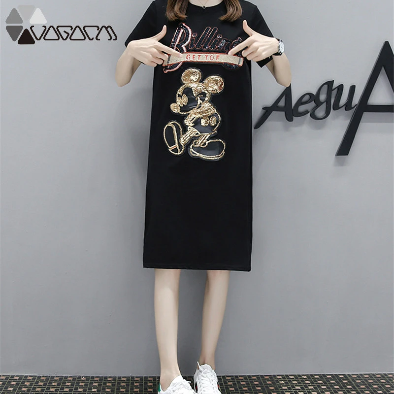 2019 Summer Dresses Minnie Mouse Printing Female High Quality Fashion Loose Short-sleeved Midi Dress Women Plus Size M-4XL Dress
2019 Summer Dresses Minnie Mouse Printing Female High Quality Fashion Loose Short-sleeved Midi Dress Women Plus Size M-4XL Dress