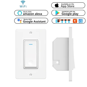 Smart Light Switch Wireless Wall Interruptor Touch Timing Control WiFi Switch Work with Alexa Google Assistant IFTTT US Plug
Smart Light Switch Wireless Wall Interruptor Touch Timing Control WiFi Switch Work with Alexa Google Assistant IFTTT US Plug